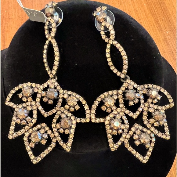 J Crew Crystal Chandelier Statement Earring New W/Bag/Box Wedding Bride-SeeVideo - Picture 5 of 11
